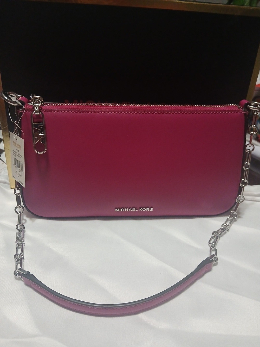 Michael Kors Pink Leather Chain-Handle Crossbody Bag